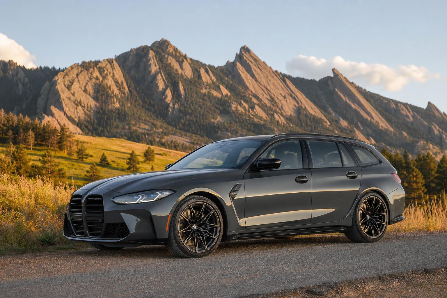 Audi on a Colorado mountain road near Boulder