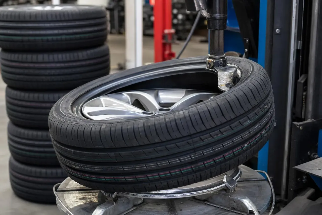 Tire mounting and balancing at Legacy Automotive in Boulder, Colorado